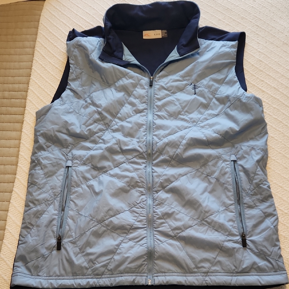 Men's Quilted Vest in Light Blue
